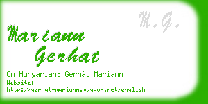 mariann gerhat business card